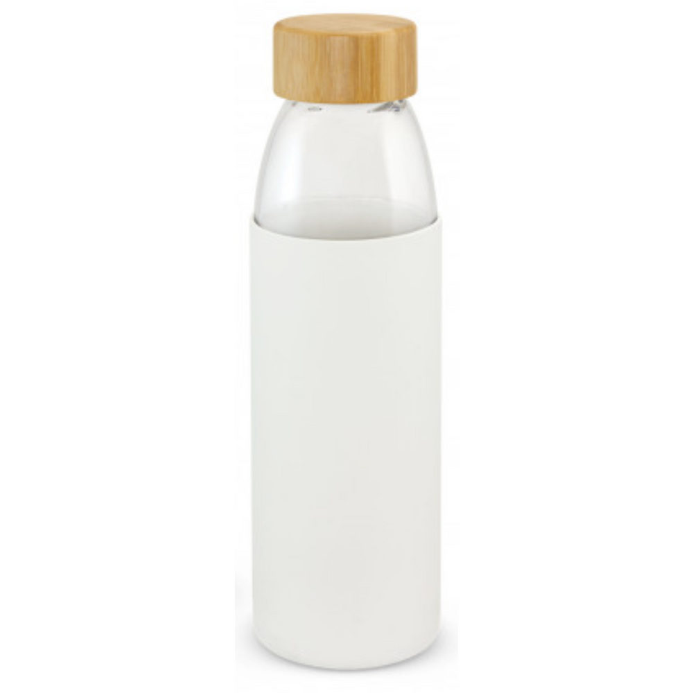 Glass Water Bottle (White)